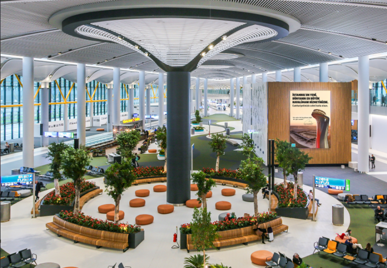 El nuevo aeropuerto de Estambul es una pasada de estilo moderno.